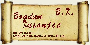 Bogdan Kusonjić vizit kartica